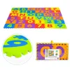 Duża mata piankowa EVA dla dzieci litery cyfry 178x178 cm 36 elementów ECOTOYS