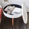 Stolik kawowy okrągły ze schowkiem 60 cm ModernHome-1267770