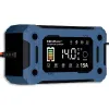 Qoltec Inteligentna mikroprocesorowa ładowarka 12V 15A | Prostownik z funkcją naprawy i podtrzymania zasilania podczas