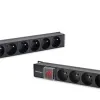 Qoltec Aluminiowa Listwa zasilająca PDU do  RACK | 16A |  16 x FRENCH | Pionowa | 1.8m-1265592