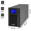 Qoltec Zasilacz awaryjny UPS On-line | Pure Sine Wave | 2kVA | 1.6kW | LCD | USB-1265040