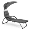 Leżanka ogrodowa z dużym owalnym daszkiem MultiGarden-1267757