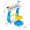 Keyboard organki pianinko z mikrofonem mp3 niebieskie-1267995
