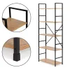 Regał drewniany szeroki nowoczesny LOFT 5 półek ModernHome-1269176