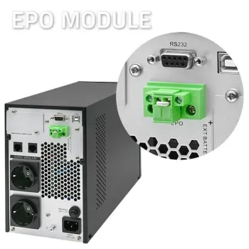 Qoltec Zasilacz awaryjny UPS | 1kVA | 1000W | Power Factor 1.0 | LCD | EPO | USB | On-line-1265478