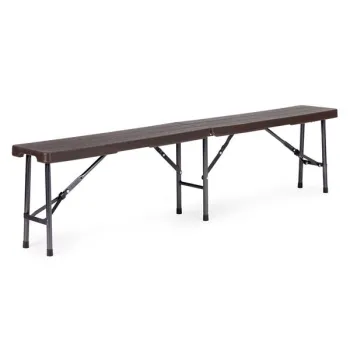 Zestaw cateringowy stół bankietowy 180 cm + 2 ławki brąz MultiGarden-1269527
