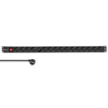 Qoltec Aluminiowa Listwa zasilająca PDU do  RACK | 16A |  16 x SCHUKO| Pionowa | 1.8m-1265608