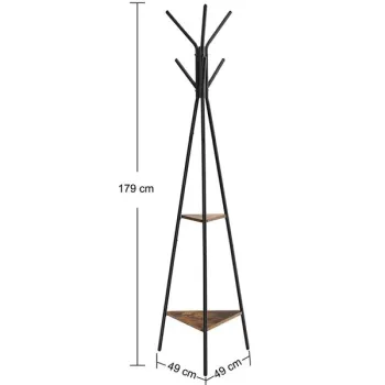 Wieszak stojak podłogowy na ubrania drewniany LOFT-1268861