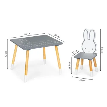 Stół stolik + 2 krzesła meble dla dzieci zestaw ECOTOYS-1268670