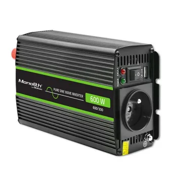 Qoltec Przetwornica napięcia Monolith | 300W | 600W | 12V na 230V | Czysty Sinus-1264487