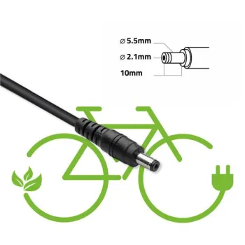 Qoltec Szybka Ładowarka do roweru skutera elektrycznego 36V | 42V | 2A | 5.5*2.1 | wodoodporna +kabel zasilający-12661