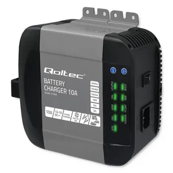 Qoltec Inteligentna ładowarka Monolith do akumulatorów LiFePO4 AGM GEL SLA | 10A | 12V