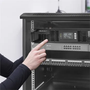 Qoltec Zasilacz awaryjny UPS do RACK | 3kVA | 3000W | Power Factor 1.0 | LCD | EPO | USB | On-line-1265466