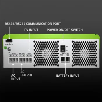 Qoltec Hybrydowy inwerter solarny Off-Grid 3500W | 100A | 24V | MPPT | BMS | opcja Wi-fi | AGM GEL LiFePO4 | Sinus | Pow