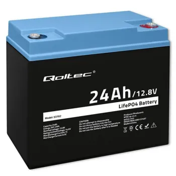 Qoltec Akumulator LiFePO4 Litowo-Żelazowo-Fosforanowy | 12.8V | 24Ah | 307.2Wh | BMS