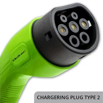 Qoltec Mobilna ładowarka do samochodu elektrycznego EV i hybryd z regulacją 2w1 Typ2 | 7kW | 230V | CEE 32A | Wi-fi| L