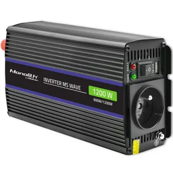 Qoltec Przetwornica napięcia Monolith 1200 MS Wave | 12V na 230V | 600/1200W | USB-1264957