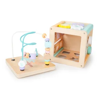 Drewniana kostka edukacyjna sorter mula ECOTOYS-1268155