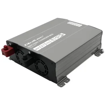 Qoltec Inteligentna profesjonalna ładowarka Monolith do akumulatorów LiFePO4 AGM GEL SLA | 80A | 12V | Szybkie ładowa