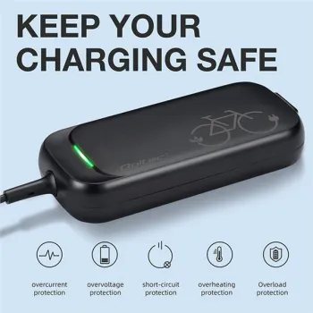 Qoltec Szybka Ładowarka do roweru skutera elektrycznego XIAOMI 36V | 42V | 2A | 8.0*8.0mm+pin | wodoodporna +kabel zasi