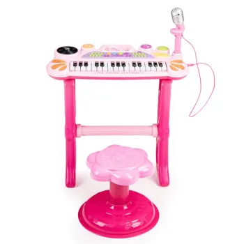 Keyboard organki pianinko z mikrofonem mp3 różowe-1268014