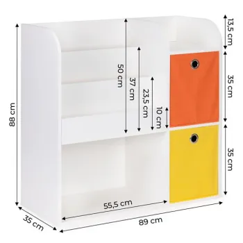 Regał drewniany dla dzieci szafka dziecięca przegrody organizer ECOTOYS-1269376