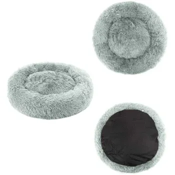 Legowisko pluszowe uniwersalne dla Psa Kota 80cm - jasnoszare-1269436