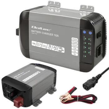 Qoltec Inteligentna profesjonalna ładowarka Monolith do akumulatorów LiFePO4 AGM GEL SLA | 30A | 12V-1265410