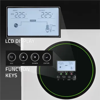 Qoltec Hybrydowy inwerter solarny Off-Grid 3500W | 100A | 24V | MPPT | BMS | opcja Wi-fi | AGM GEL LiFePO4 | Sinus | Pow