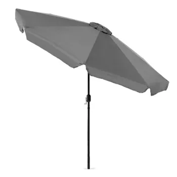 Parasol ogrodowy duży 3 m skośny łamany z korbą szary MultiGarden-1269952