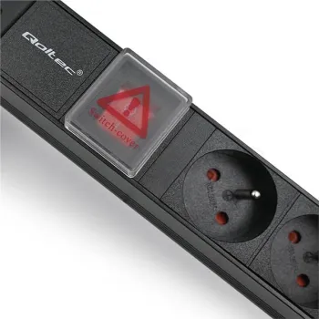 Qoltec Aluminiowa Listwa zasilająca PDU do  RACK | 16A |  16 x FRENCH | Pionowa | 1.8m-1265599