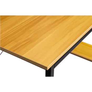 Biurko komputerowe drewniane regał z półkami loft-1268615