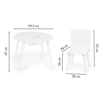 Stolik 2 krzesła meble dla dzieci komplet ECOTOYS-1268680