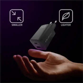 Qoltec Ładowarka sieciowa 65W GaN ULTRA | 5-20V | 2.25-3.25A | 1 x USB typ C PD | 1 x USB QC 3.0 | Laptop | Smartfon | 