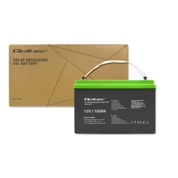 Qoltec Akumulator żelowy GEL | 12V | 100Ah | 29.3kg | Bezobsługowy | Professional | LongLife | PV, UPS, kamper, łód?