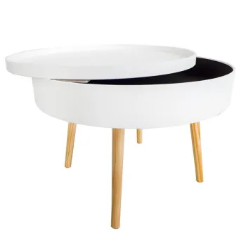 Stolik kawowy okrągły ze schowkiem 60 cm ModernHome-1267766