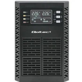 Qoltec Zasilacz awaryjny UPS | 1kVA | 1000W | Power Factor 1.0 | LCD | EPO | USB | On-line-1265486