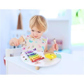 Stolik  z instrumentami stół muzyczny cymbałki +18m ECOTOYS-1268750