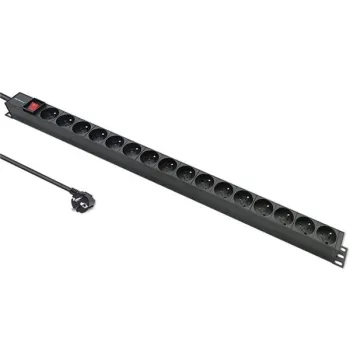 Qoltec Aluminiowa Listwa zasilająca PDU do  RACK | 16A |  16 x FRENCH | Pionowa | 1.8m-1265598