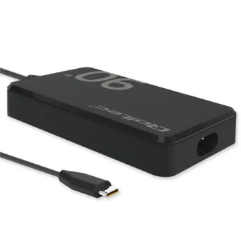 Qoltec Ładowarka sieciowa 90W GaN Super Fast SLIM | PD | 5-20V | 4.5A | USB-C 3.1 | Laptop | MacBook | Smartfon | + kab