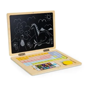 Tablica edukacyjna magnetyczna laptop litery cyfry ECOTOYS-1268481