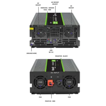 Qoltec Przetwornica napięcia Monolith | 2000W | 4000W | 12V na 230V | Czysty Sinus-1264527
