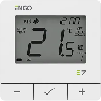 ENGO Controls E7-RFW - Programowany, bezprzewodowy regulator temperatury, biały-1261804