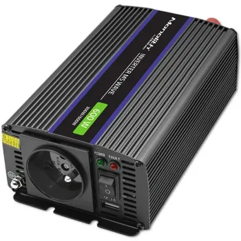 Qoltec Przetwornica napięcia Monolith 600 MS Wave | 12V na 230V | 300/600W | USB-1264945