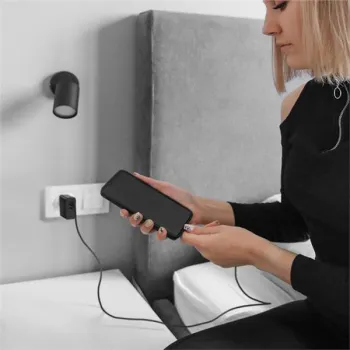 Qoltec Ładowarka Super Quick PD |  1xUSB-C | 65W | 5-20V | 3-3.25A | Laptop | Smartfon | Czarna-1265068