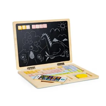 Tablica edukacyjna magnetyczna laptop litery cyfry ECOTOYS-1268482