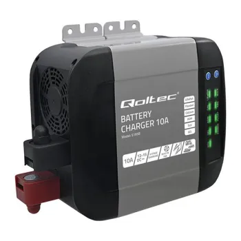 Qoltec Inteligentna ładowarka Monolith do akumulatorów LiFePO4 AGM GEL SLA | 10A | 12V-1264906