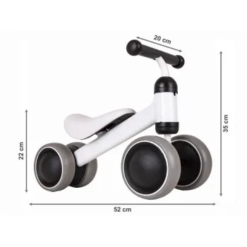 Rowerek biegowy treningowy mini rower dla dzieci biały ECOTOYS-1267480