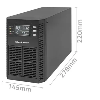 Qoltec Zasilacz awaryjny UPS | 1kVA | 1000W | Power Factor 1.0 | LCD | EPO | USB | On-line-1265485