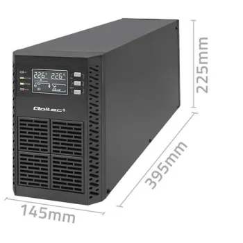 Qoltec Zasilacz awaryjny UPS | 2kVA | 2000W | Power Factor 1.0 | LCD | EPO | USB | On-line-1265499